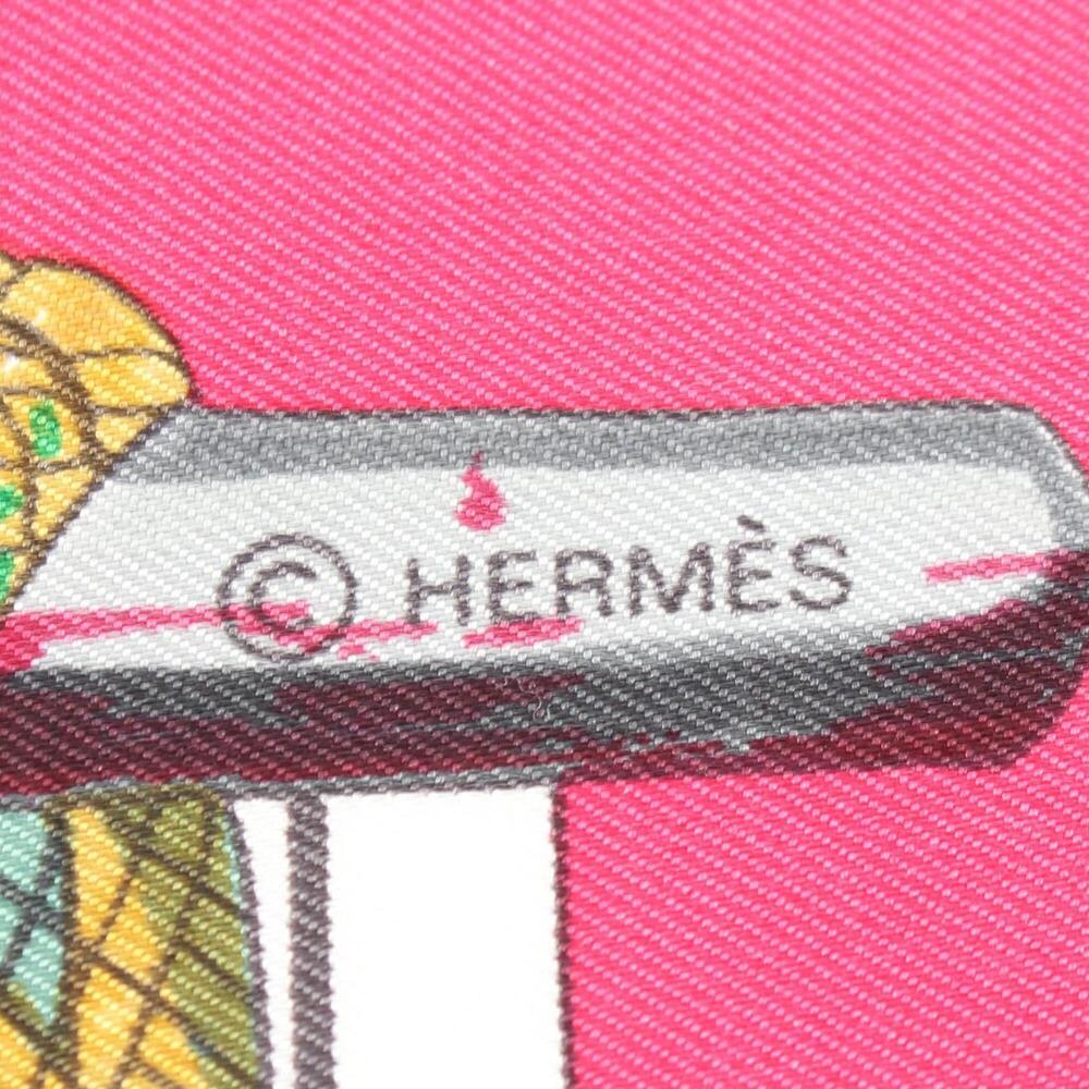 HERMES Authentic Pink Silk Scarf - Picture 2 of 7